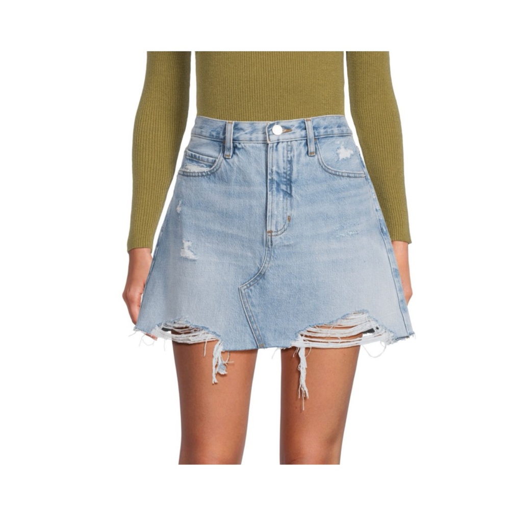 NWT Frame Le High 'N' Tight Denim Mini Skirt in Legacy Baines, Size 26